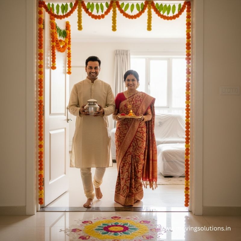 husband-wife-griha-pravesh