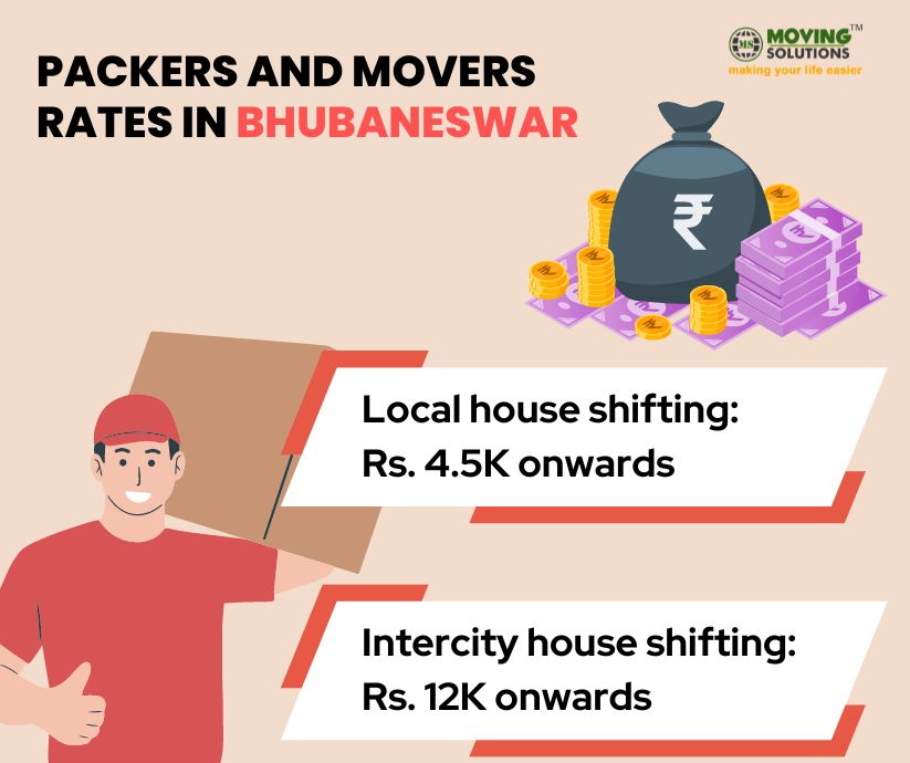 Packers movers charges in Bhubaneswar